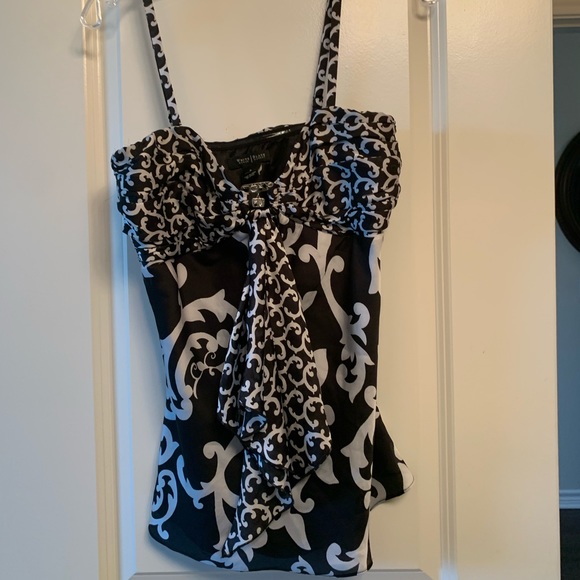 WHBM Black & White Halter/Sleeveless Top | Womens Size 2 - Picture 3 of 9